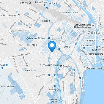 Karte zum Lagerraum Zürich Wiedikon